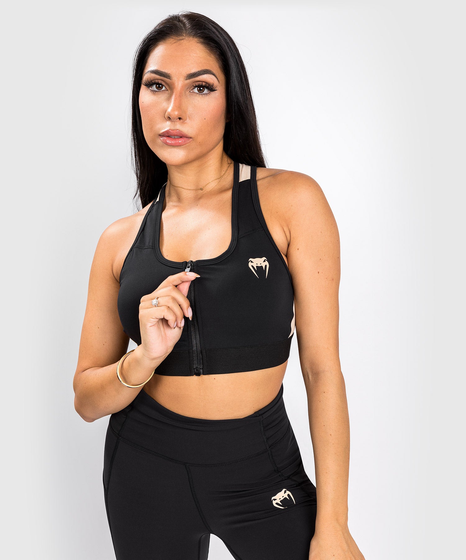 Moto Sport Bras - Black/Sand