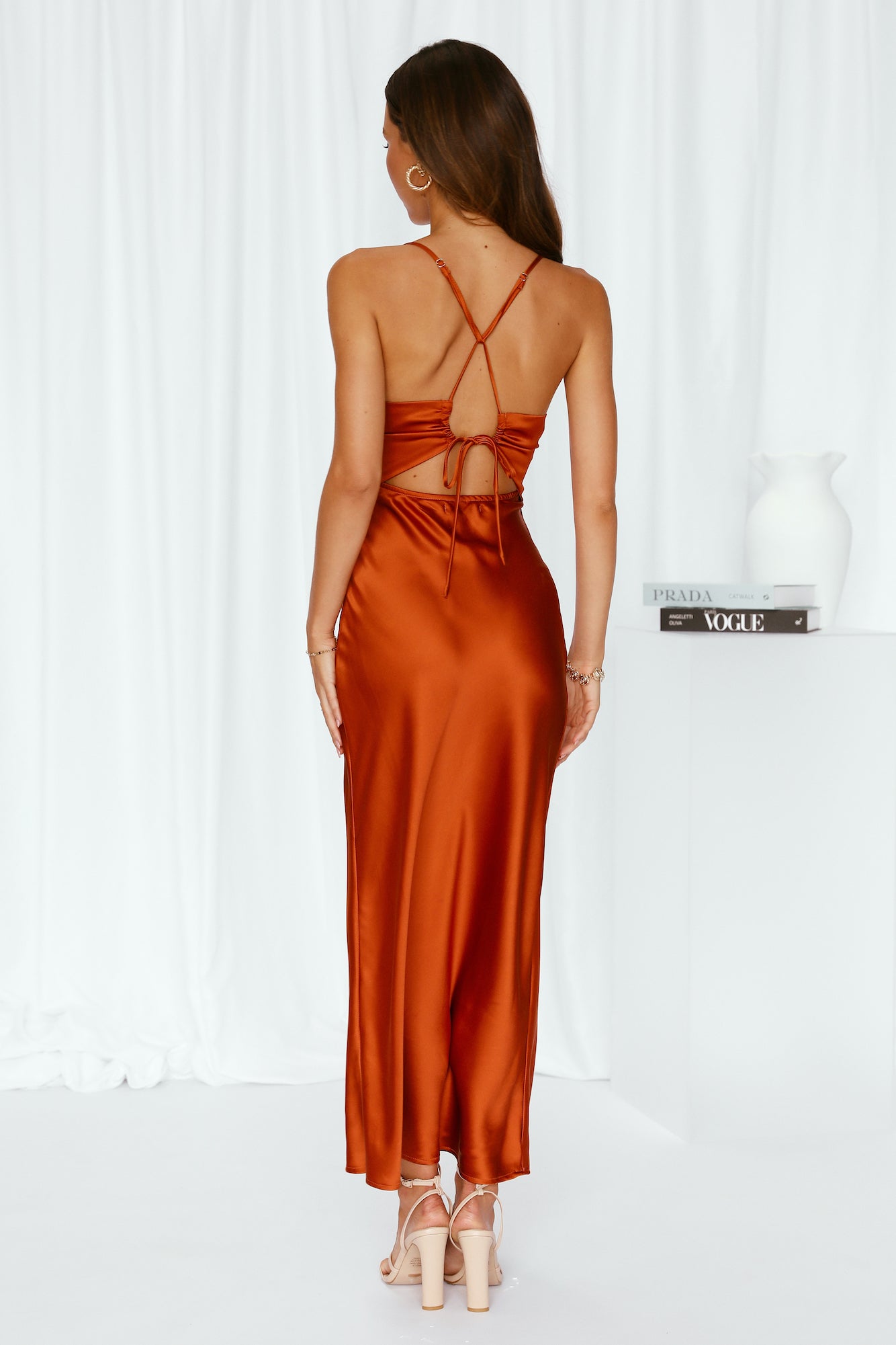 Run Through Maxi Dress Bronze