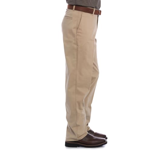 Wrangler Men's Casual Pebble Flat Front Relaxed Fit Pants