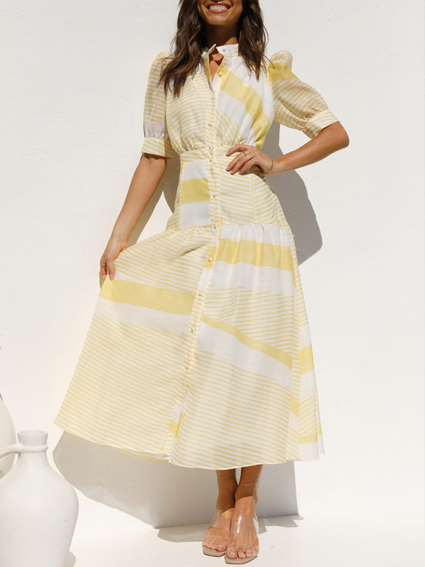 Shania Dress YELLOW STRIPE