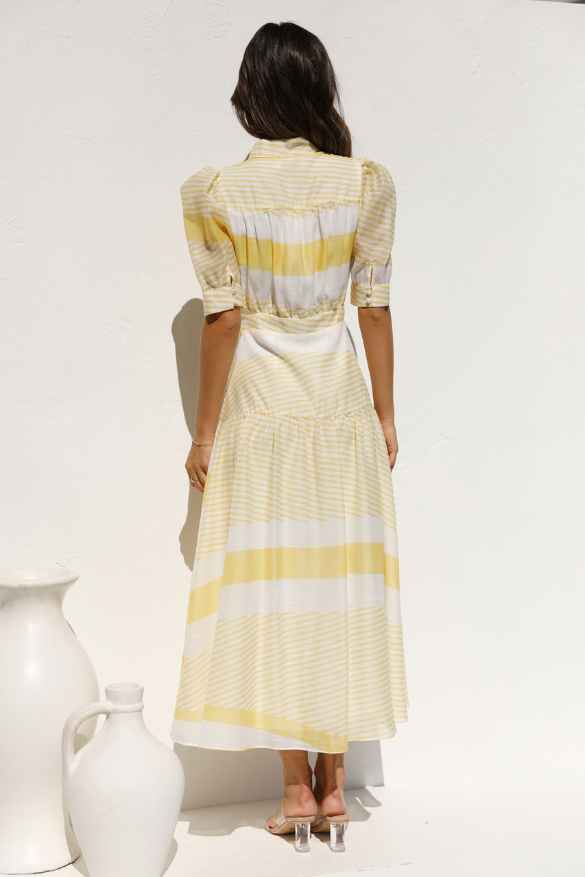 Shania Dress YELLOW STRIPE