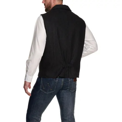 Cavenders Men's Black Wool Vest