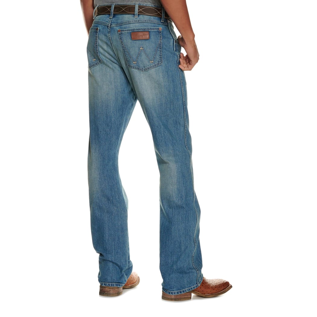 Wrangler Retro Men's Light Wash Relaxed Fit Boot Cut Jeans