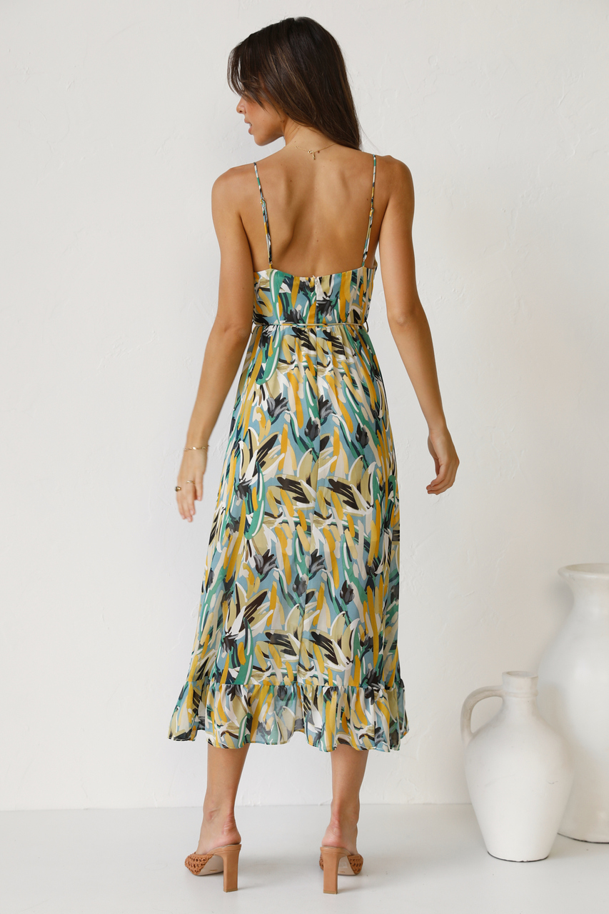 Leia Midi Dress BLUE MULTI