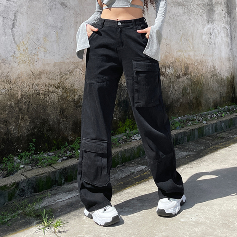 Denim Workwear Casual Pants