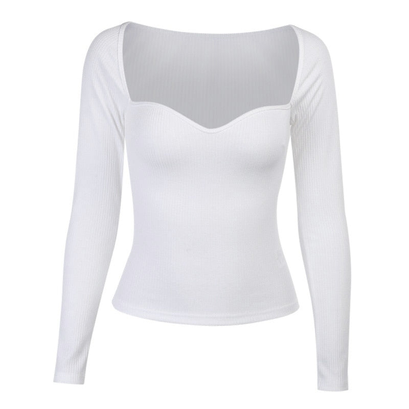 Serena White Sweetheart Top