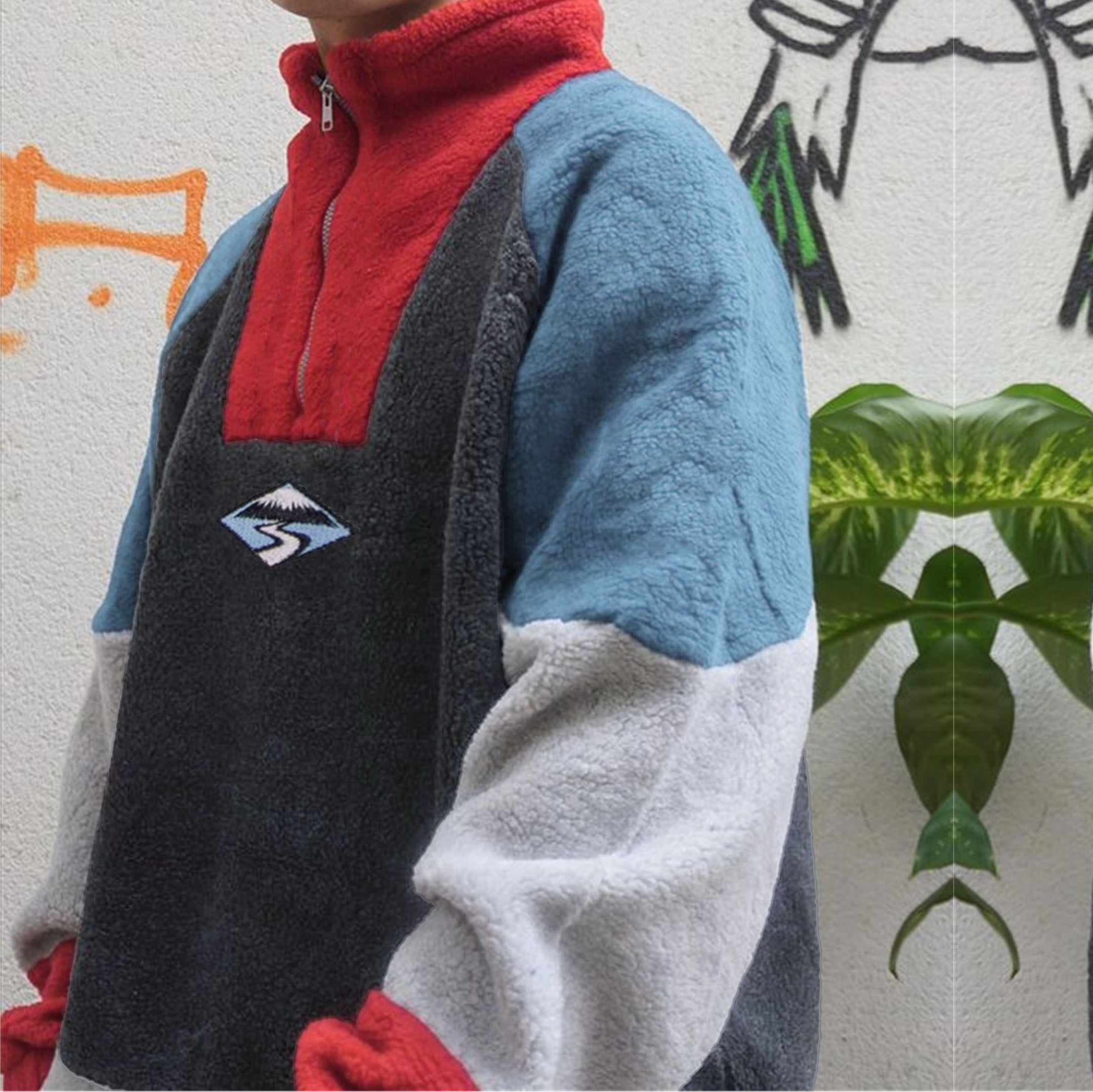 Retro Men's Autumn & Contrast Patchwork Sweatshirt