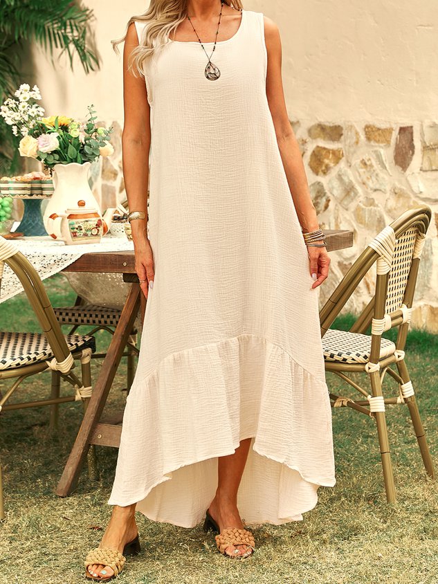 Resort Sleeveless Weaving Dress