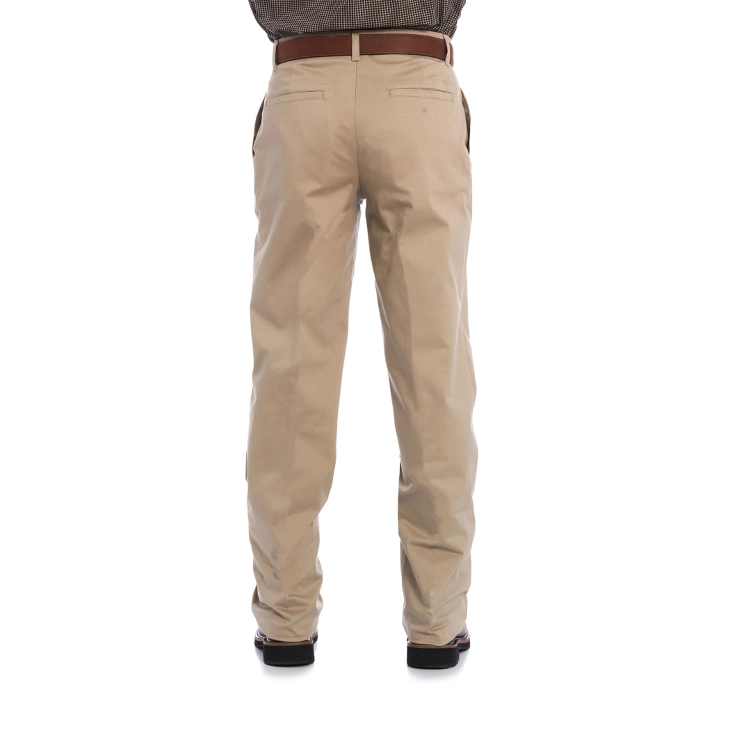 Wrangler Men's Casual Pebble Flat Front Relaxed Fit Pants