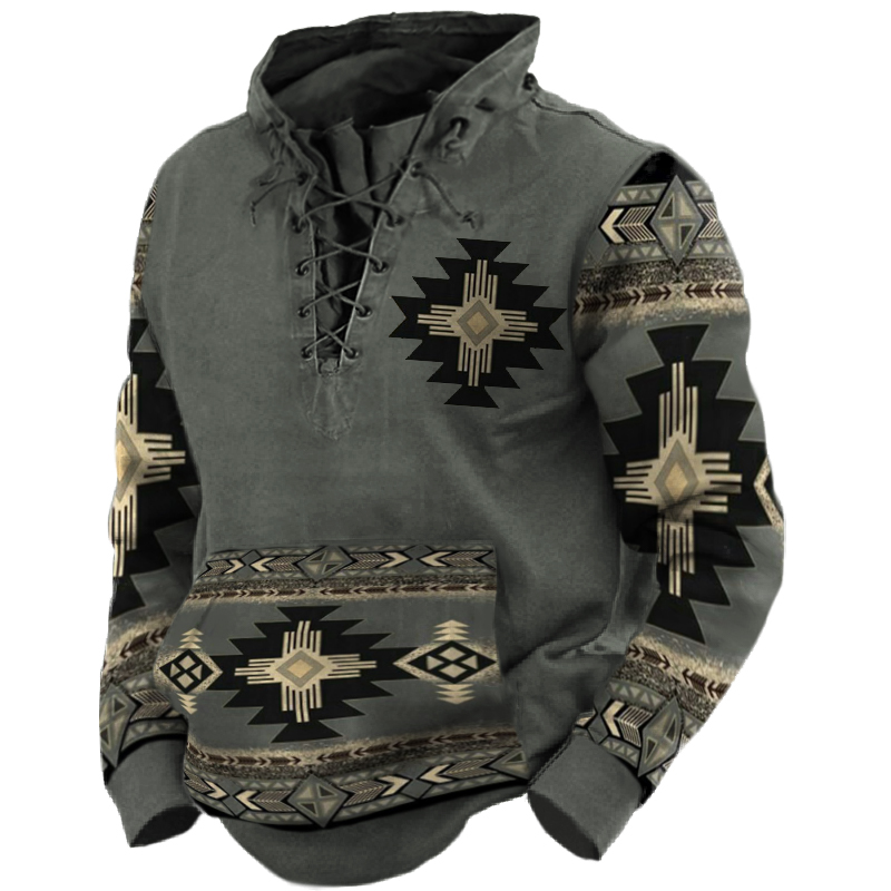 Men's Outdoor Casual Long Sleeve Printed Sweatshirt
