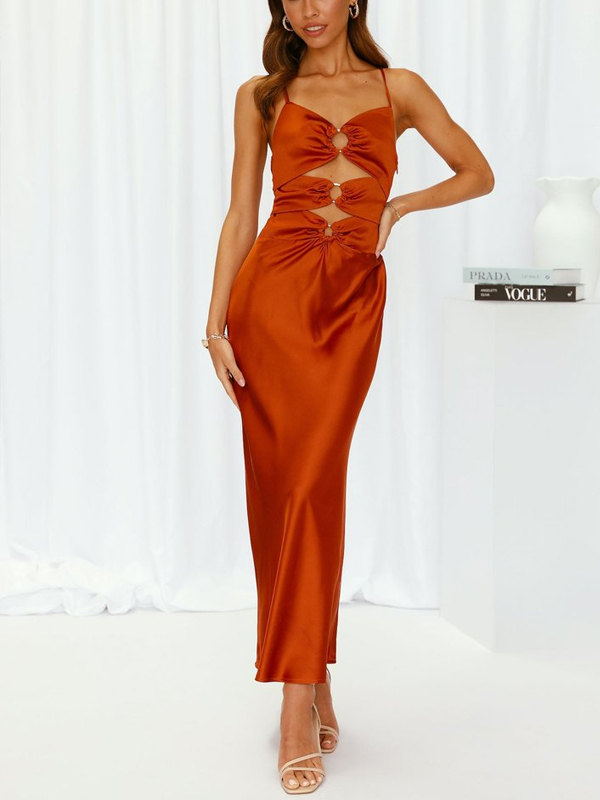 Run Through Maxi Dress Bronze