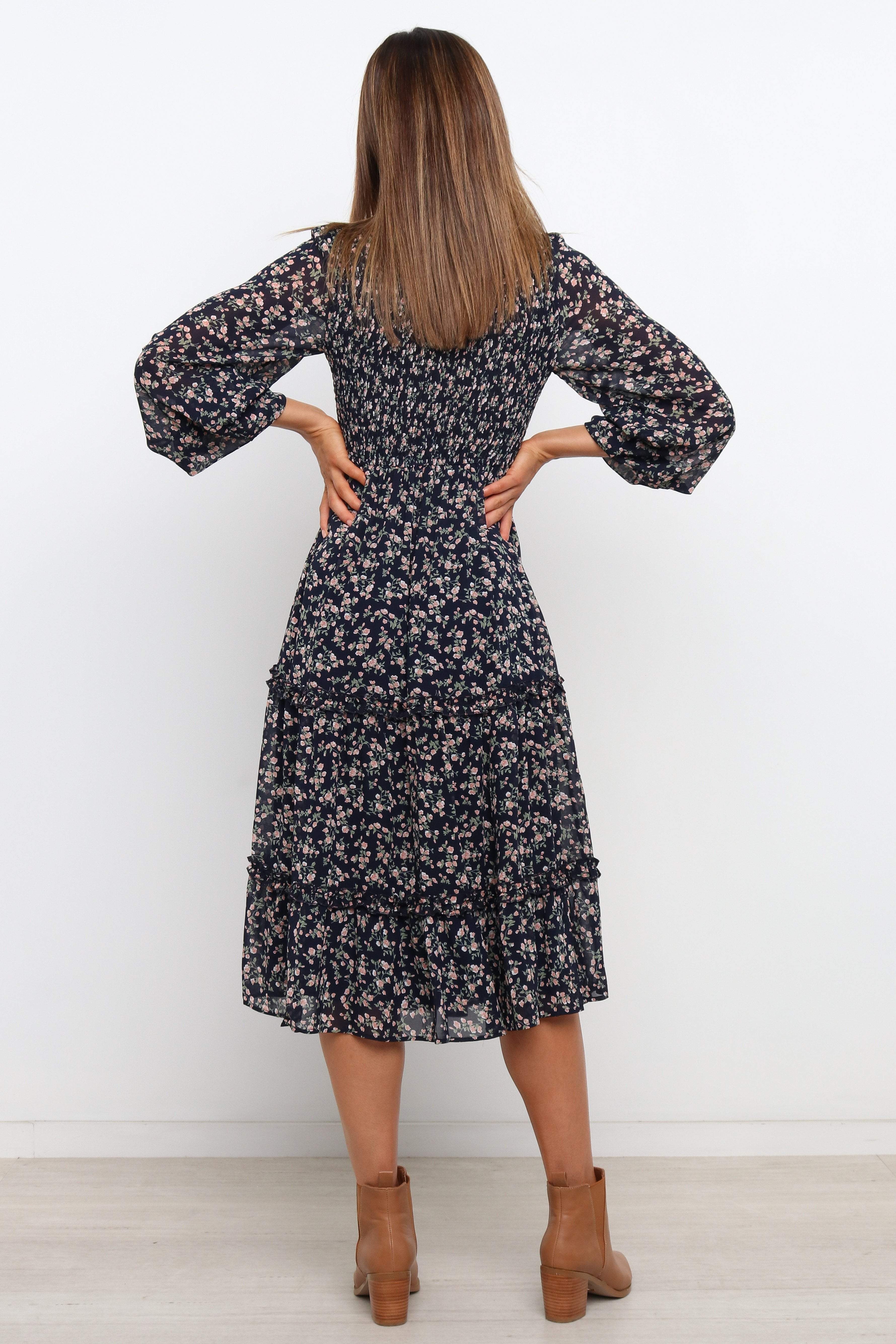 Valente Dress - Navy