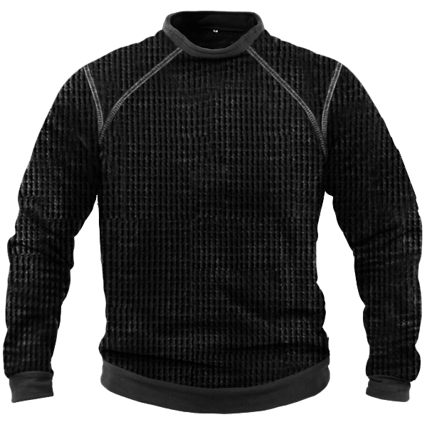 Men's Waffle Casual Sweatshirt