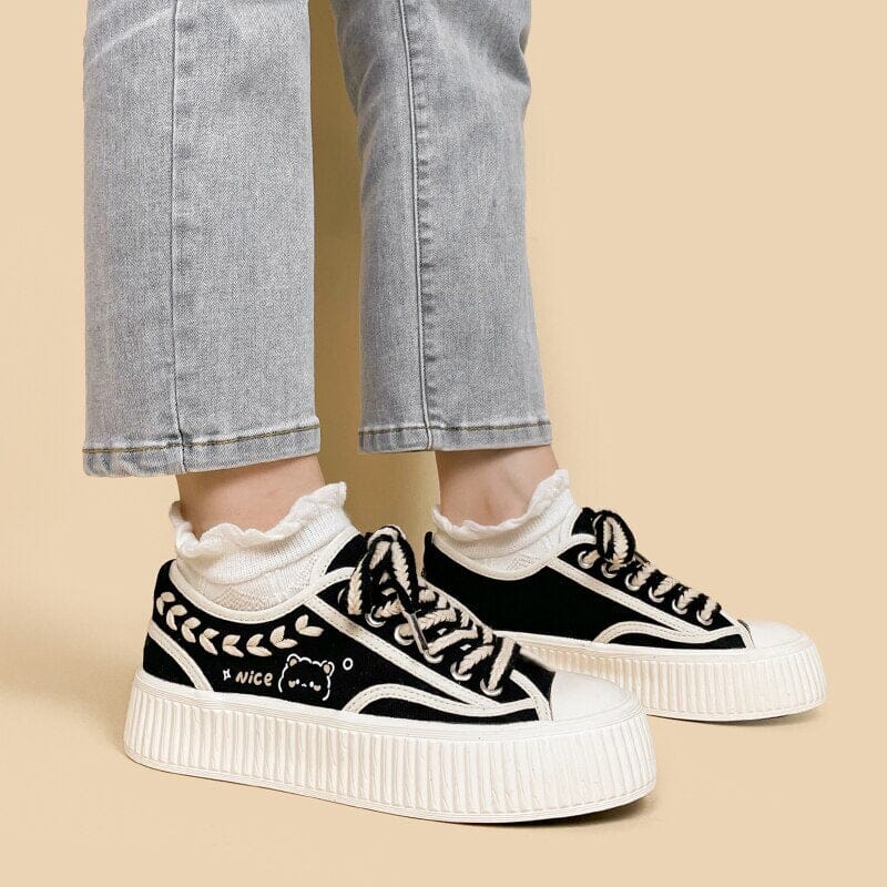 The Nicest Bear Canvas Shoes - Womens