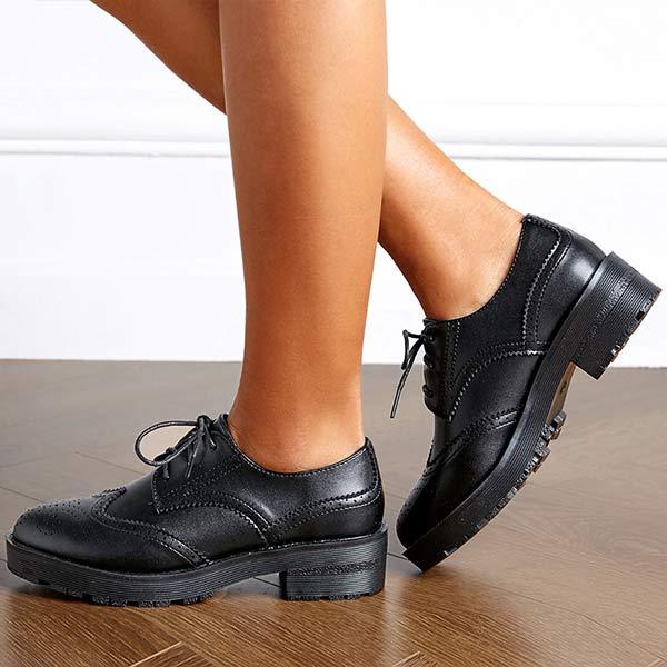 Women'S Fashion Lace-Up Platform Oxford Shoes 87897837C