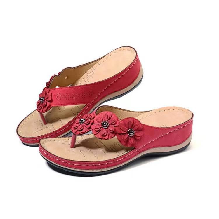 Women's Lightweight Flowers Clip Toe Sandals