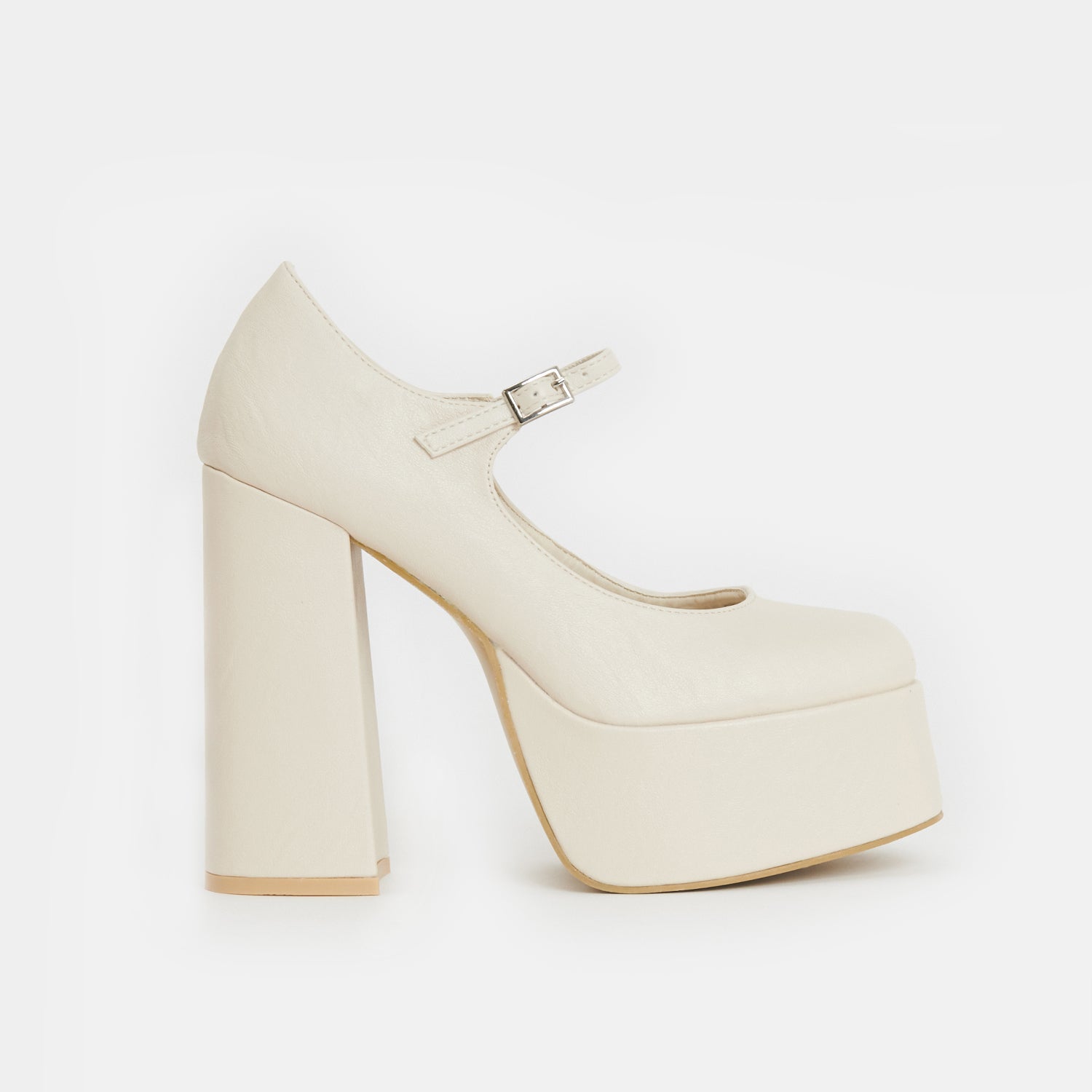 Darkbloom Cream Platform Heels