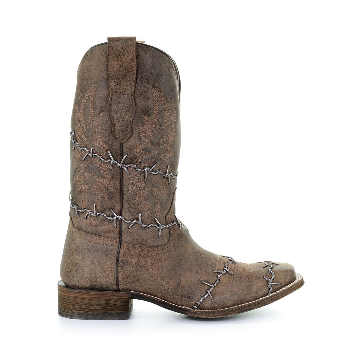Men's Corral Vicente Barb Wire Western Boots Handcrafted Brown
