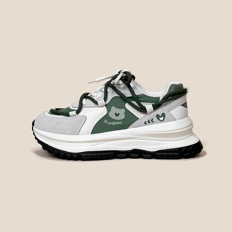 Green Miao Kitty Cat Platform Shoes - Women's