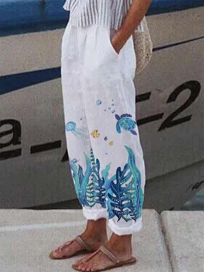 Cotton Turtle Pocket Lounge Pants