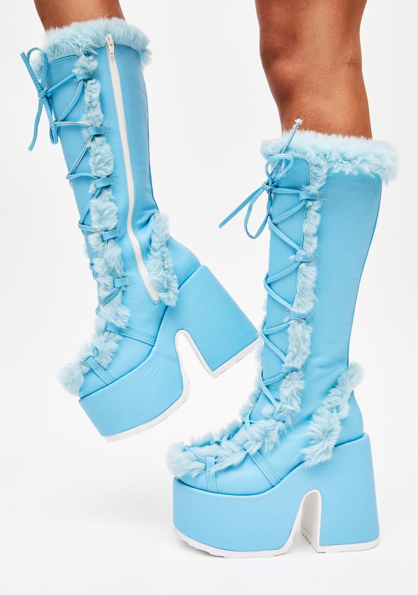 Baby Blue Pure Vigilance Platform Boots