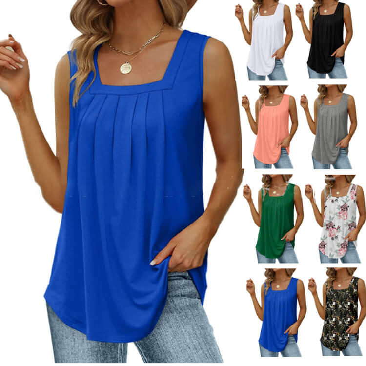 🔥80% off hot sale🔥Pleated square neck camisole