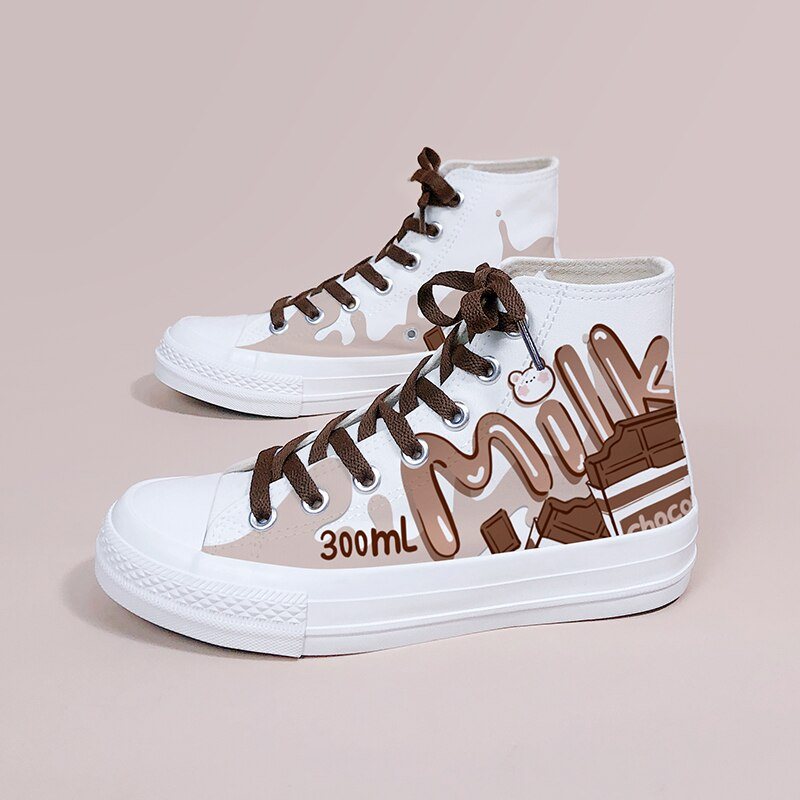 Yummy Milk High Top Canvas Shoes - Women's