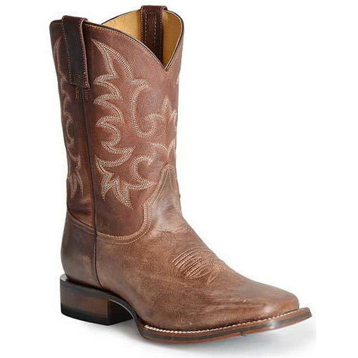 Men's Stetson Obadiah Leather Boots Handcrafted Brown