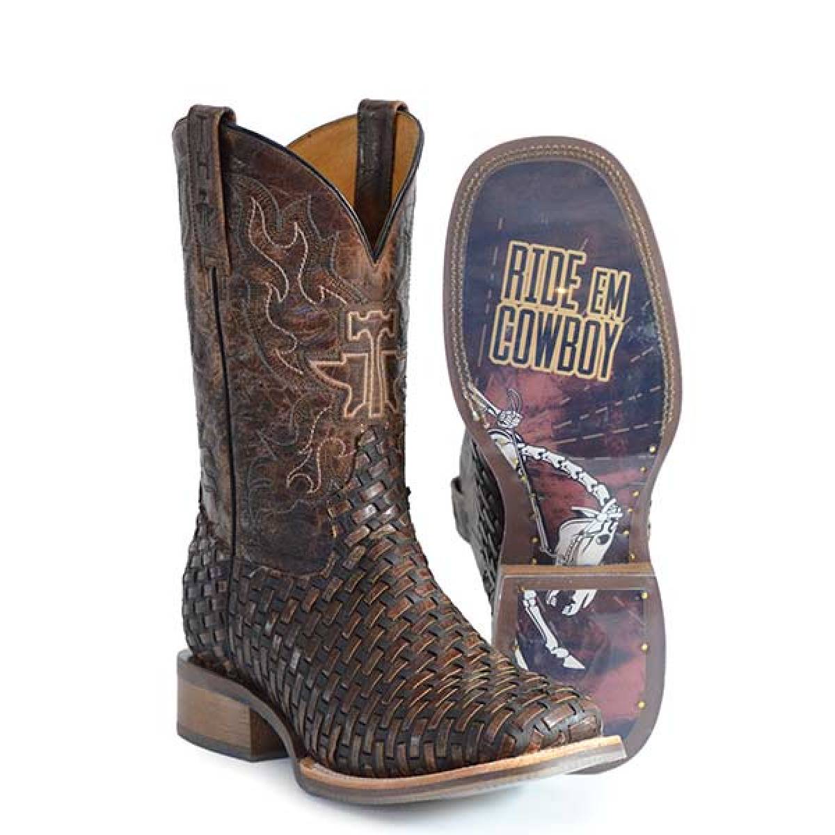 Men's Tin Haul Lacer Boots X-Ray Sole Handcrafted Brown