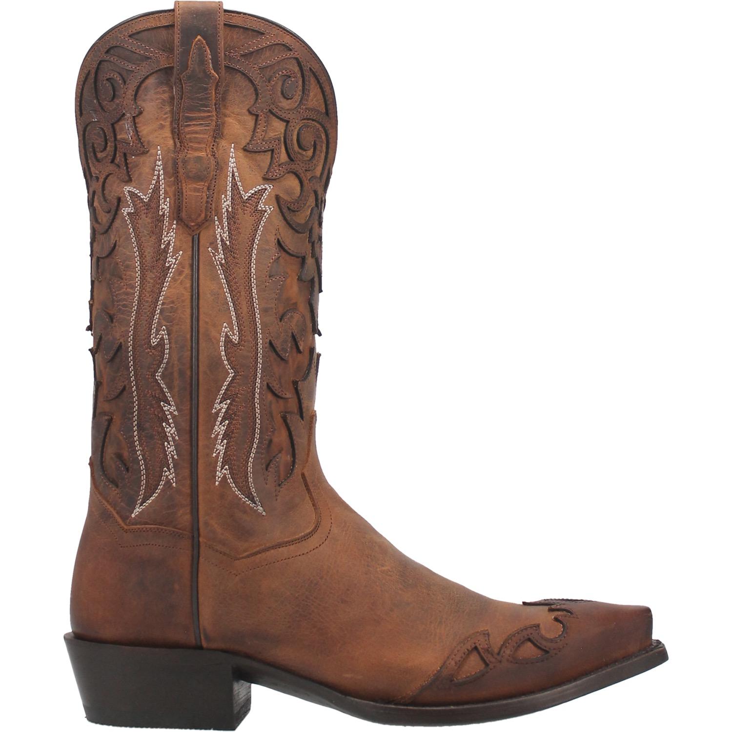 Men's Dan Post Denton Leather Handmade Cowboy Boots Tan