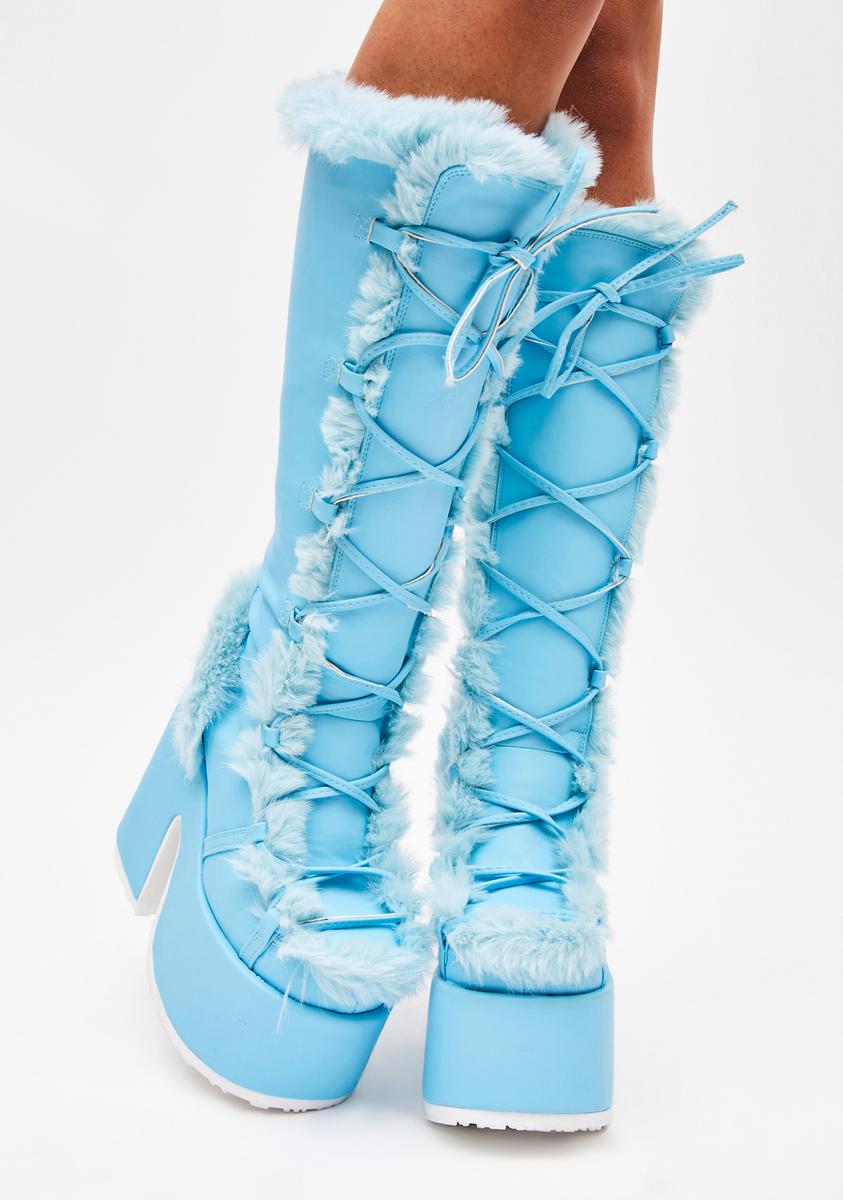 Baby Blue Pure Vigilance Platform Boots