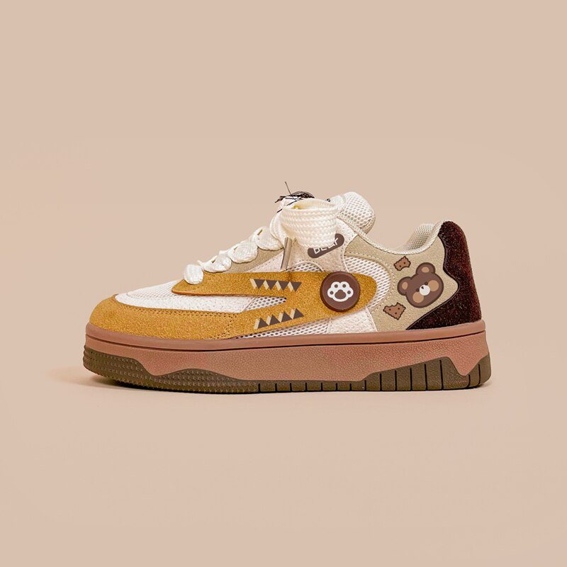 Brown Baby Bear Chunky Casual Sneakers - Women's