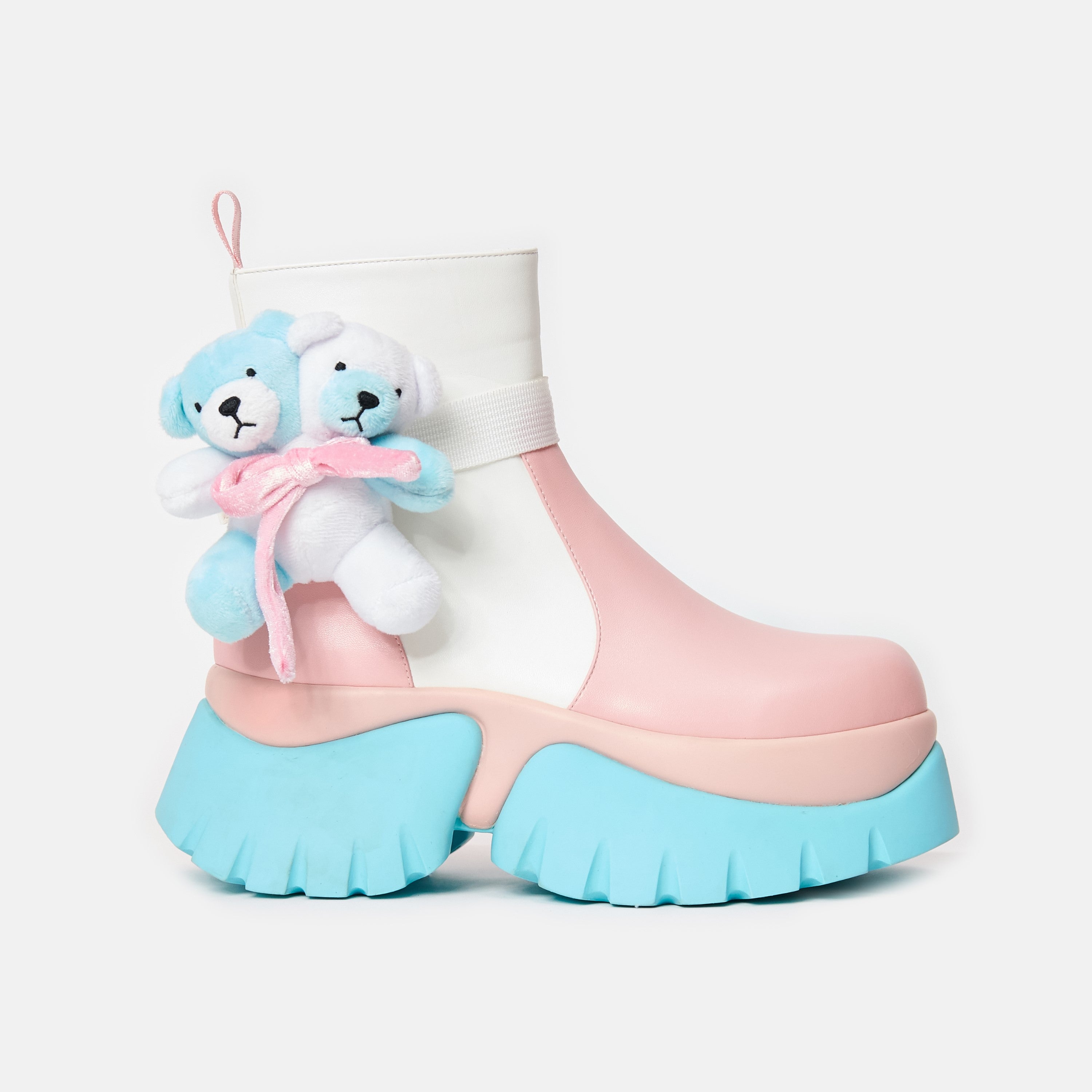 Teddy Bear Pastel Platform Boots