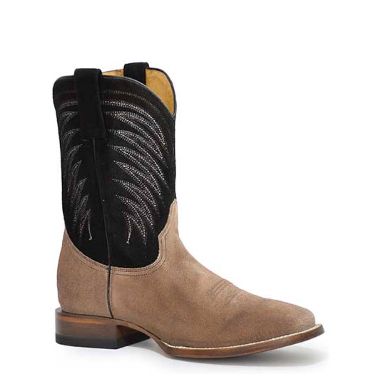 Men's Roper Roughout Leather Boots Handcrafted Brown