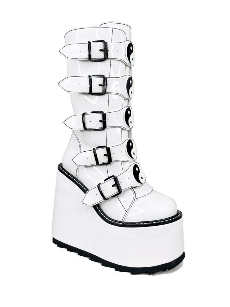 Boots Yin Yang - White