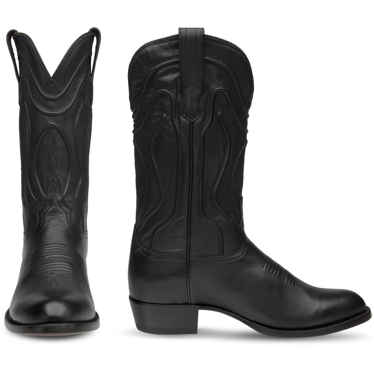 Men's Bachesto William Calfskin Boots Handcrafted Jet Black