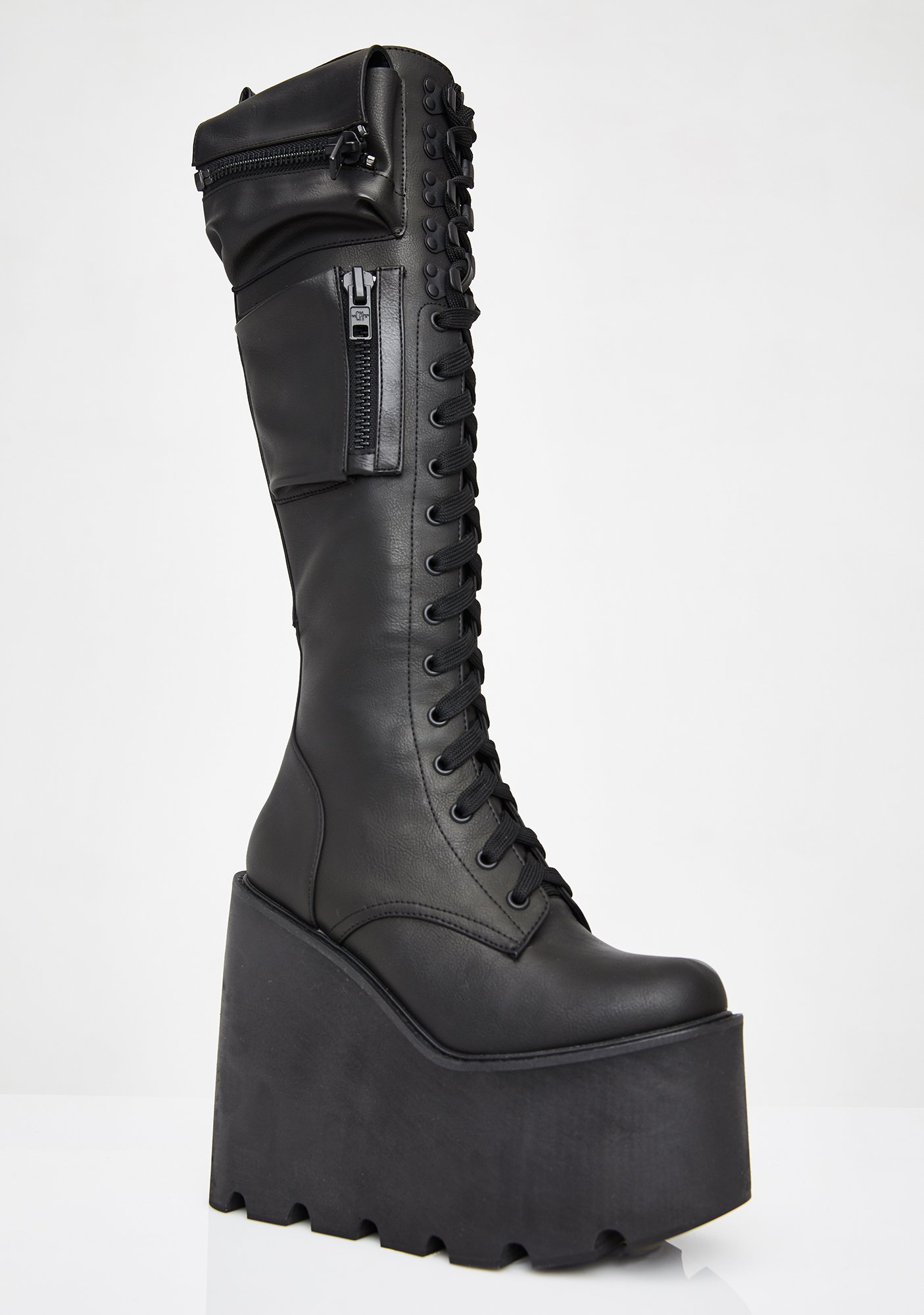 Obsidian Pocket Platform Boots