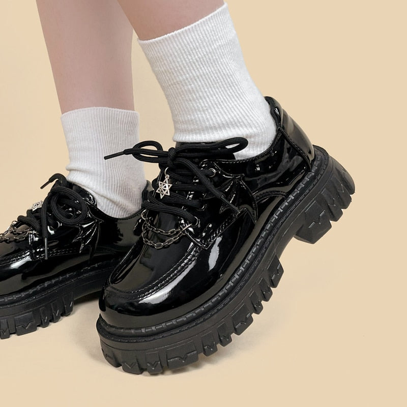 Halloween Edition Shiny Star Chunky Shoes - Women's