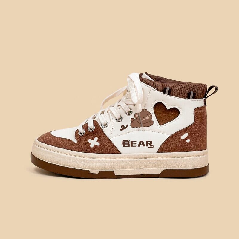 Valentines Love High Top Knitted Canvas Shoes - Women's
