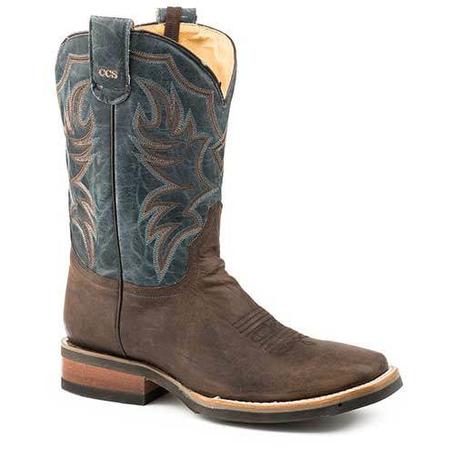 Men's Roper Marksman CCS Leather Boots Handcrafted Brown