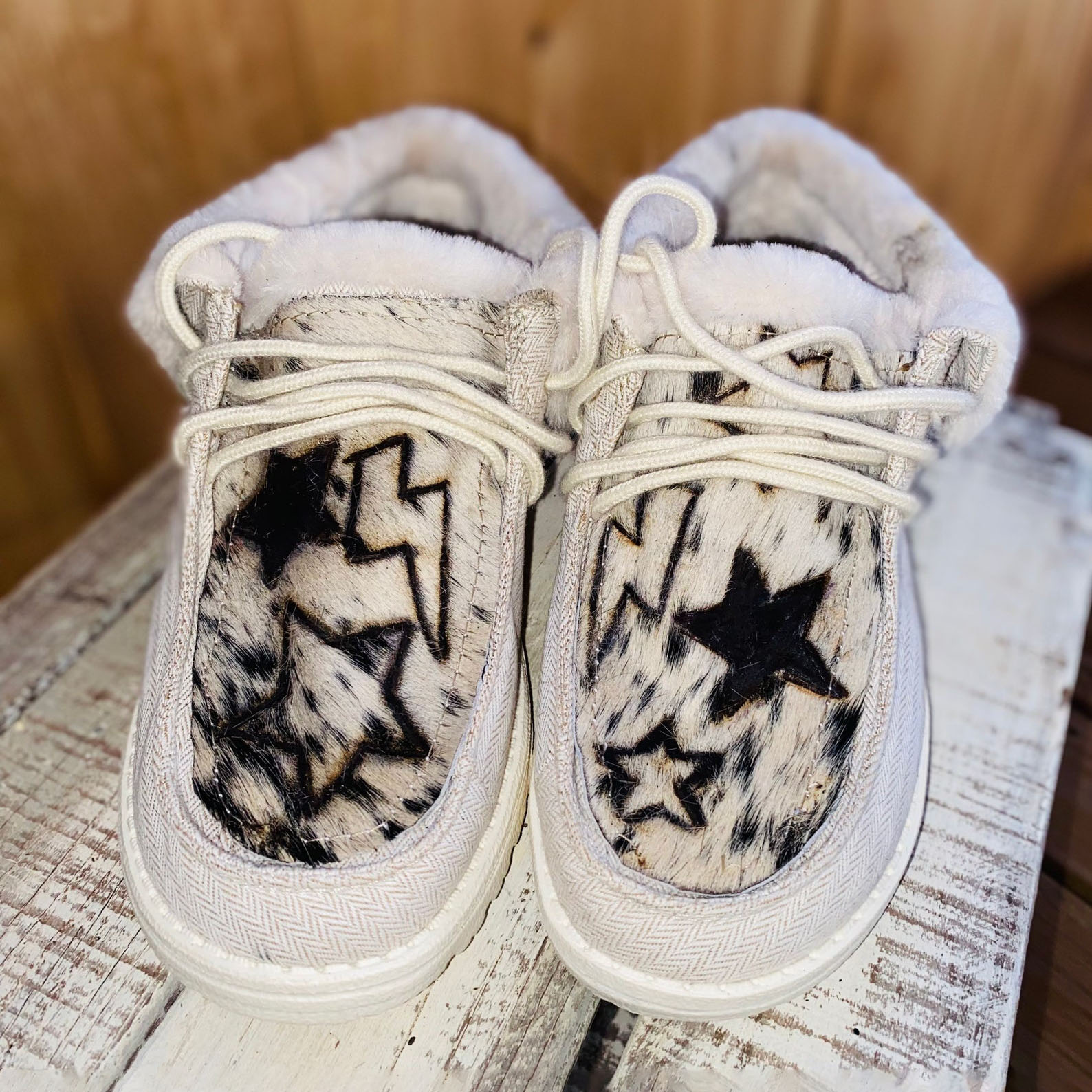 Women's Shoes Lightning & Stars Cowhide