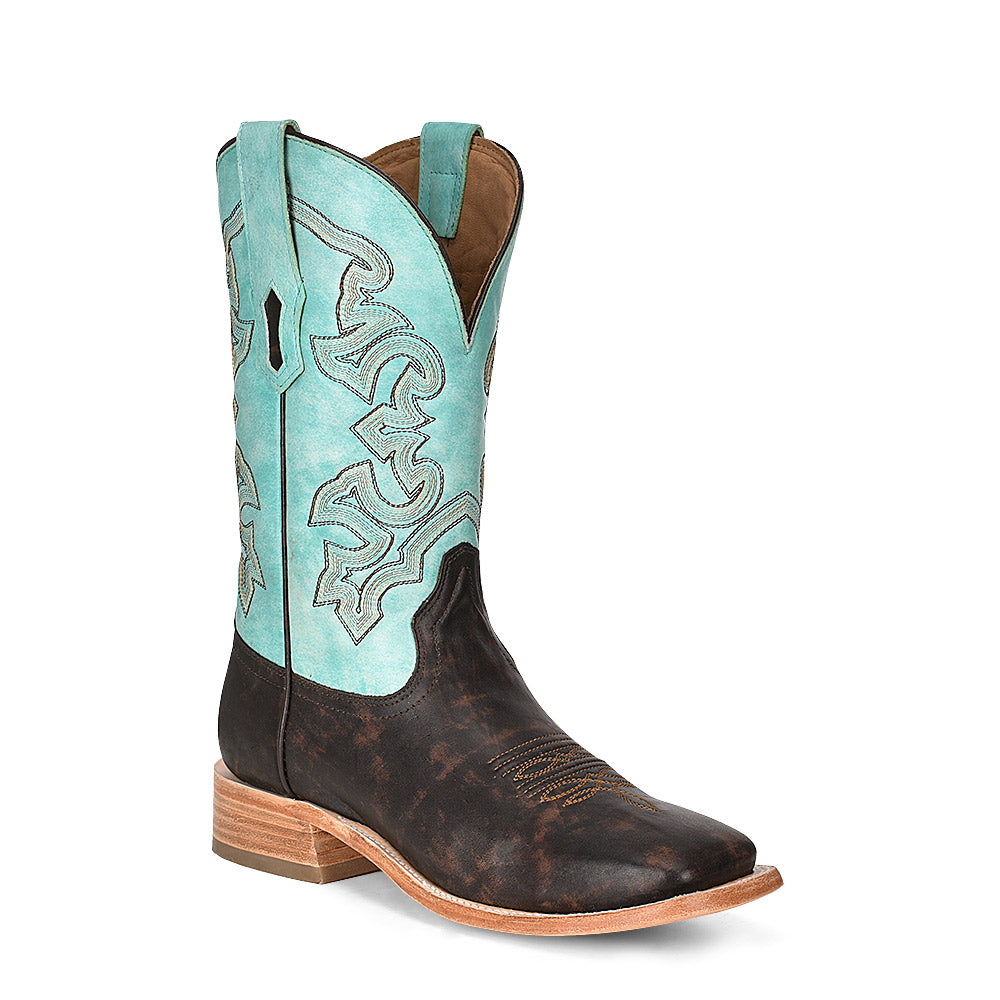 Men's Corral Leather Boots Handcrafted Distressed Brown
