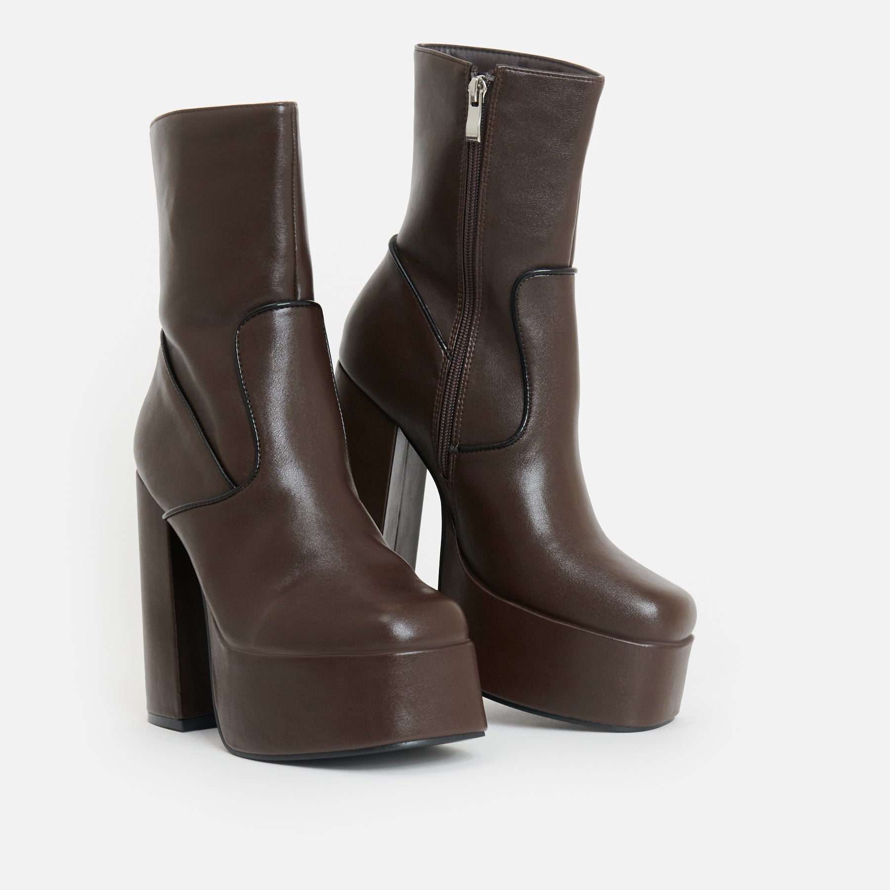 Chocolate Brown Platform Boots