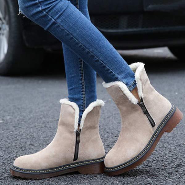 Women'S Round Toe Warm Snow Boots 69510204C