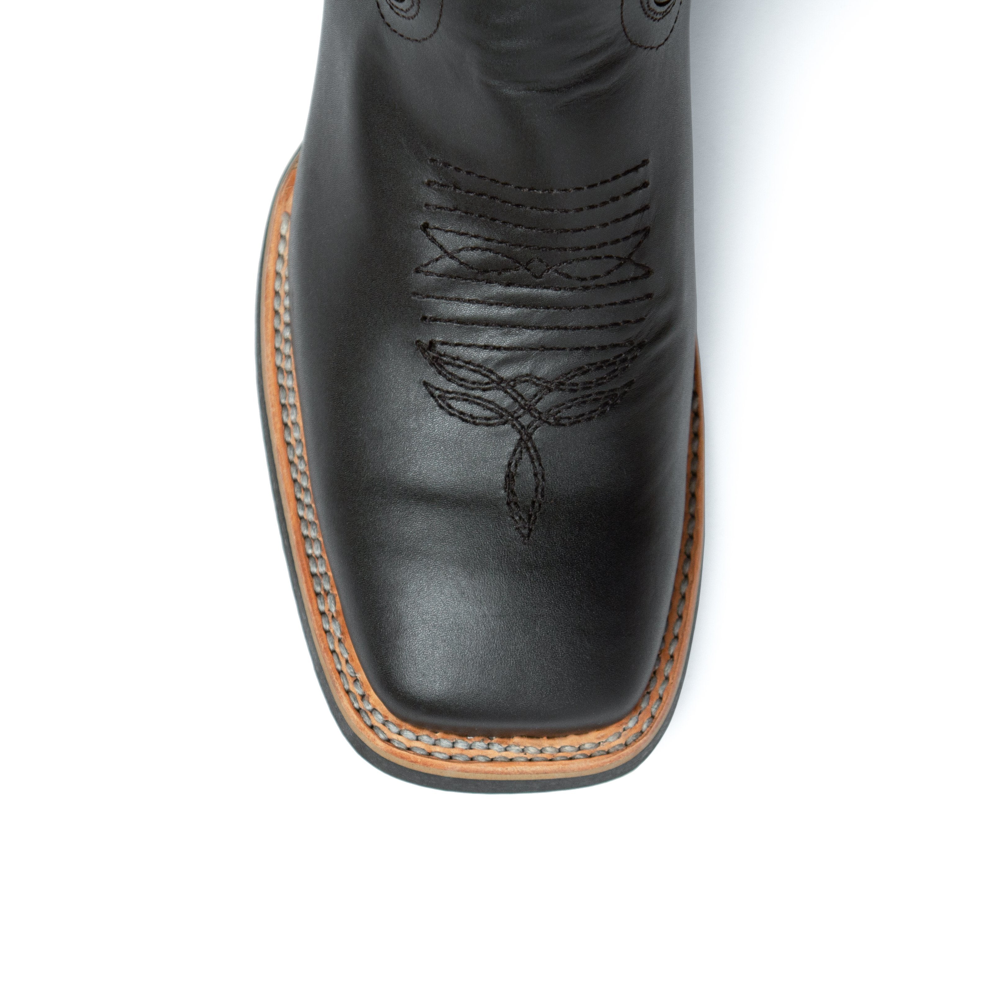 Men's Ferrini French Leather Boots Handcrafted Black