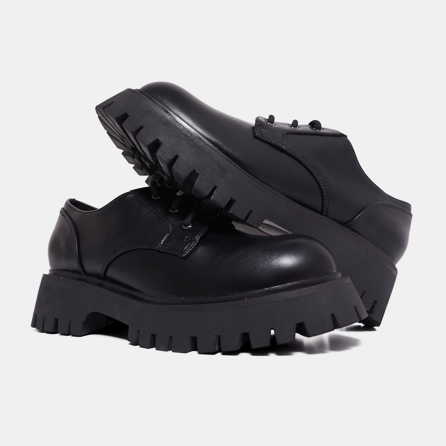 Pinemoon Black Lace Up Shoes