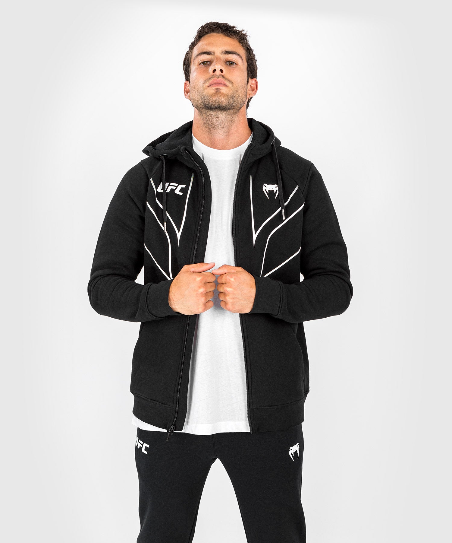 UFC Fight Night 2.0 Replica Men's Full Zip Hoodie - Black
