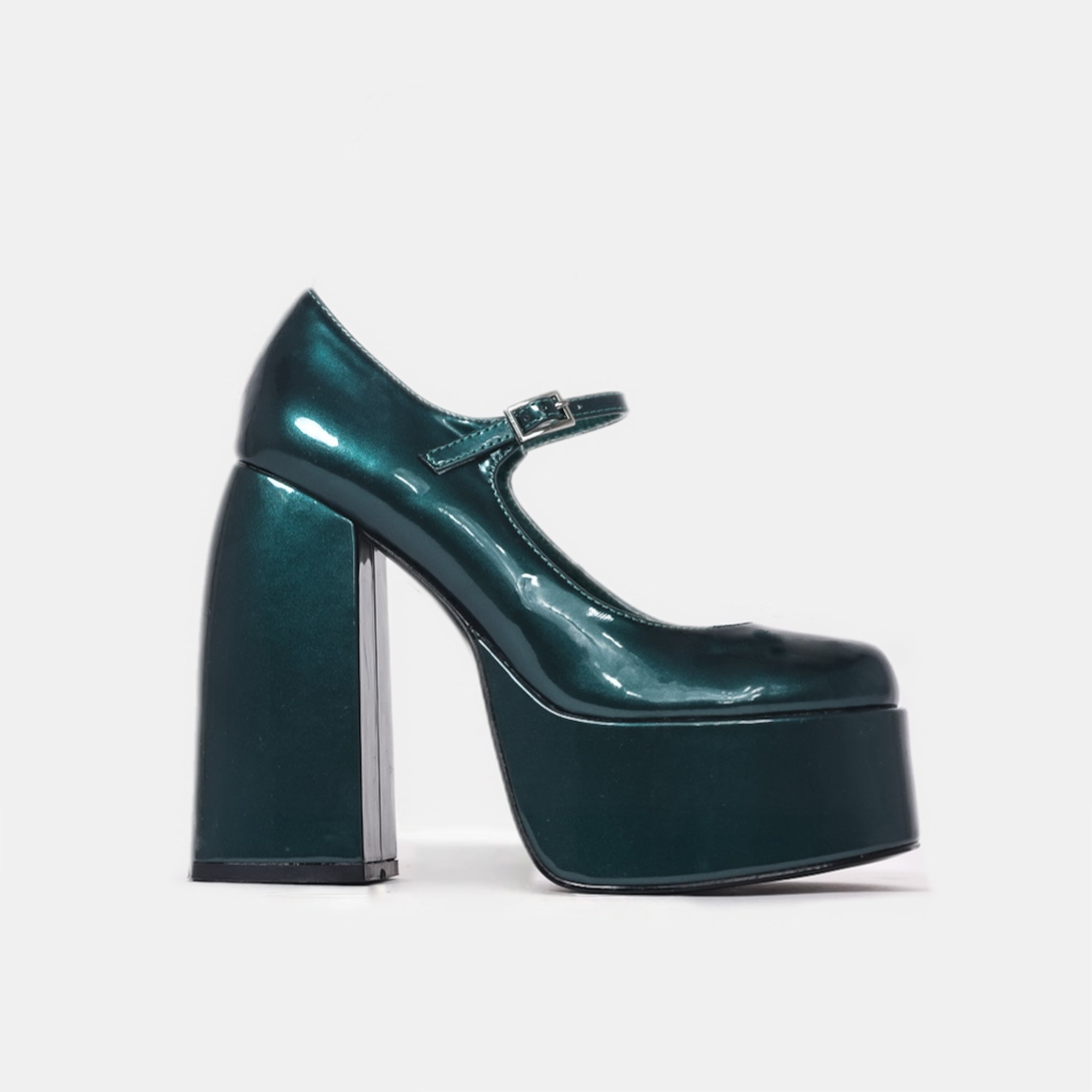 Teal Eyes Platform Heels