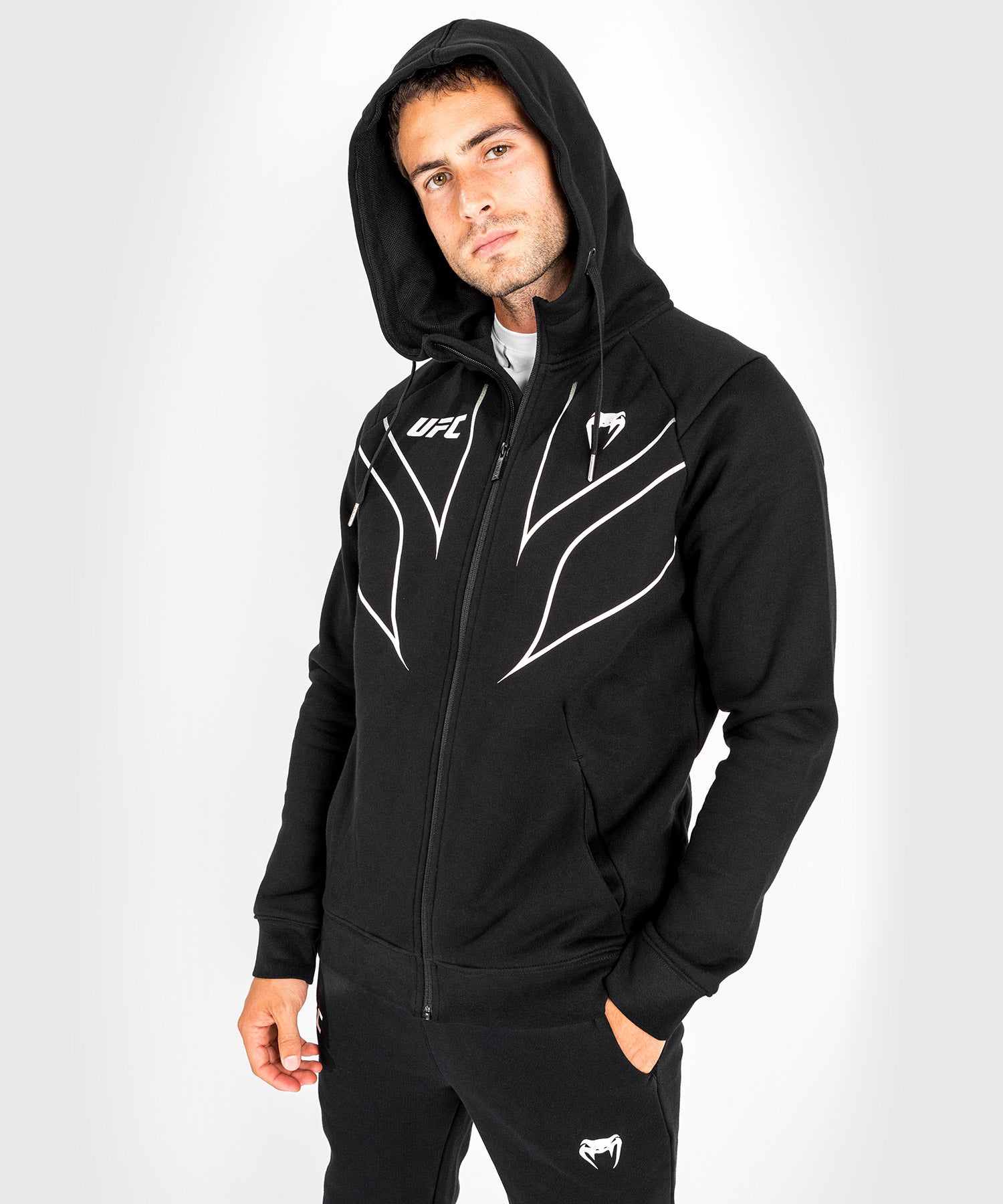 UFC Fight Night 2.0 Replica Men's Full Zip Hoodie - Black
