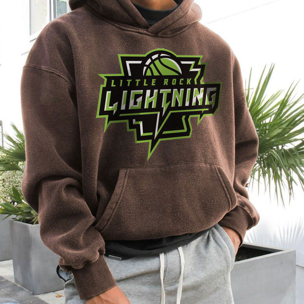Men's Logo Printed Solid Color Sweatshirt